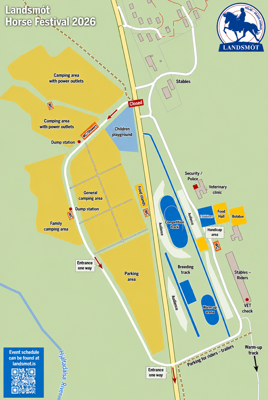 Map of Landsmót area English