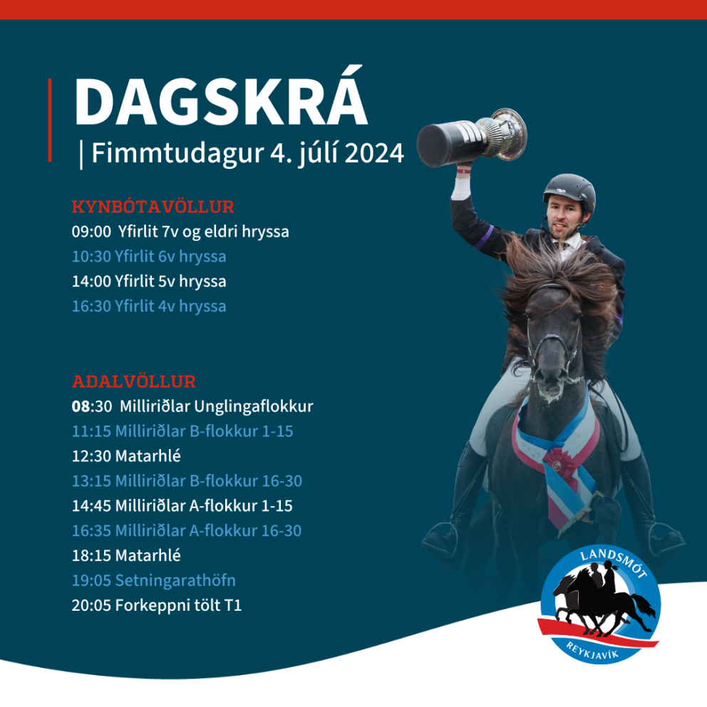 Dagskrá fimmtudagsins 4.júlí
