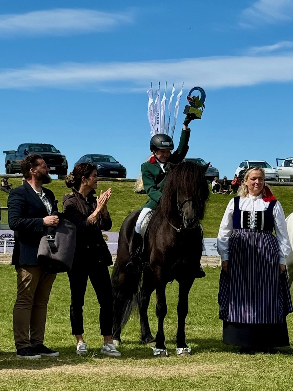 Viktoría Huld and Þínur won the Childrensclass at Landmót 2024!