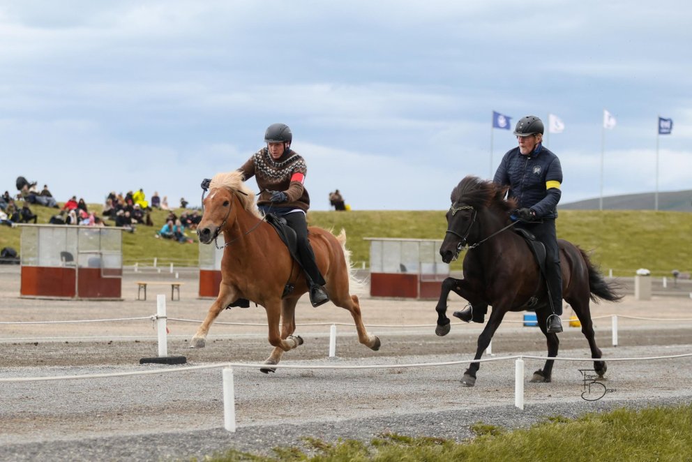 Konráð Valur á Kjark og Sigurbjörn Bárðarson og Vökull. Mynd Freydís Bergsdóttir