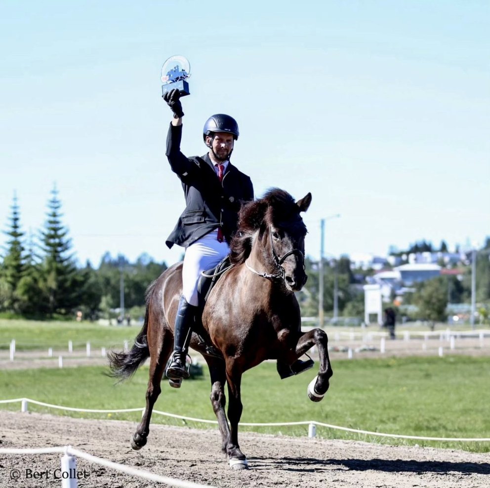 Ásmundur Ernir and Hlökk - Landsmót winners in Tölt T2