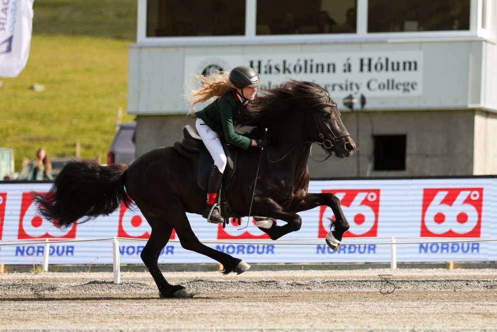 Viktoría Huld Hannesdóttir og Þinur frá Enni. Ljósmynd: Freydís Bergsdóttir