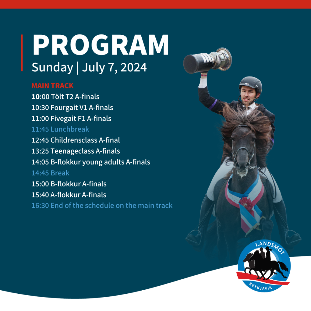 Last day at Landsmót 2024 is about to start!