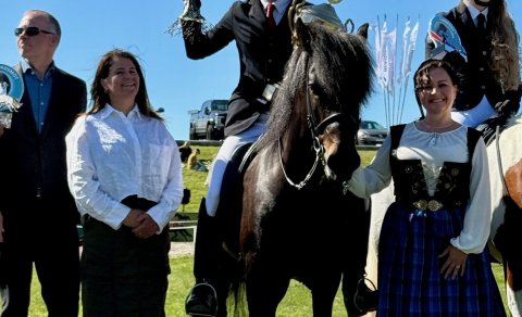Mattí and Tumi won the Ungemennaflokkur at Landsmót 2024