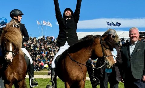 Álfamær frá Prestbæ and Árni Björn Pálsson are the winners in A-flokkur