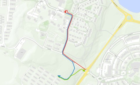 Aðkoma hrossa og hestakerra á mótssvæðið