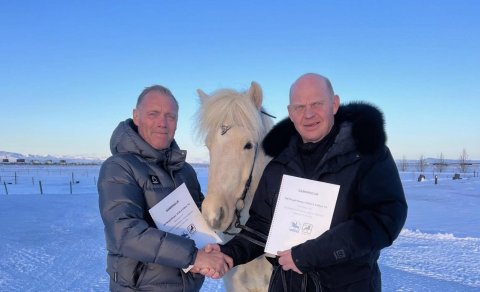 Magnús Benediktsson, CEO of Eiðfaxi, and Elvar Einarsson, chairman of the
riding club Skagfirðingur…