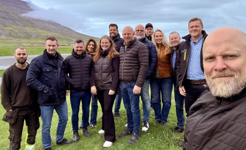 Frá vinstri: Feykir Sveinsson, Víkingur Gunnarsson, Bjarni Jónasson, Hólmfríður Sveinsdóttir, Sigurl…